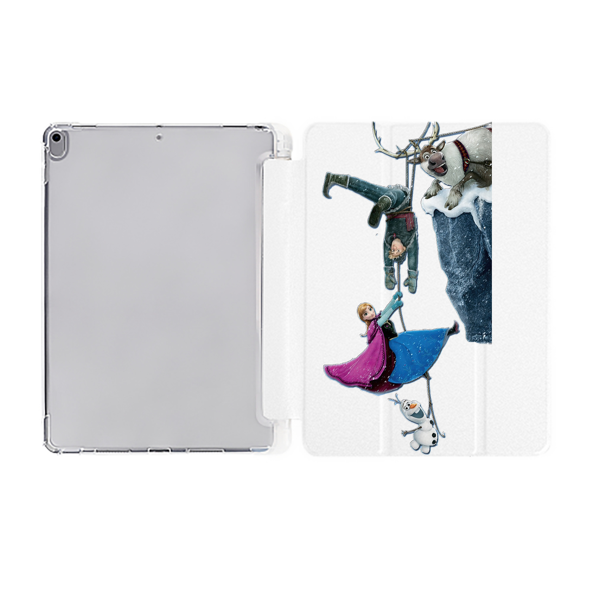 （画像用） アナと雪の女王 アンナ エルサ Frozen Anna Elsa IPad ケース ペン収納付き 三つ折りスタンド PUレザー×シリコン 対応機種9.5/10.5/10.9インチ